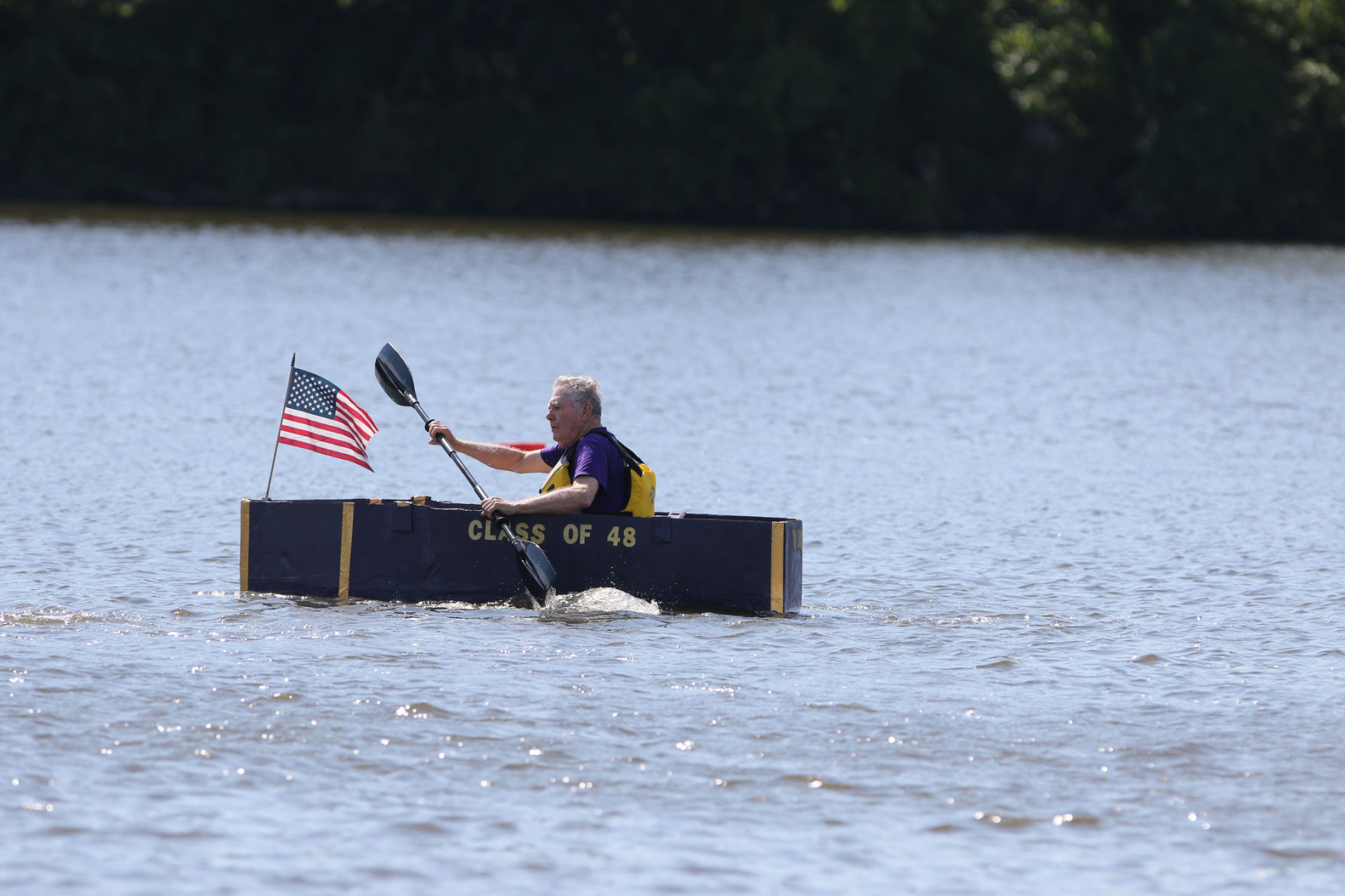 Hobart's Lakefront Festival cardboard boat race